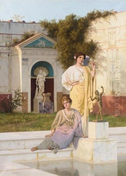 Roman Beauties Oil Painting by Stephan Vladislavovich Bakalowicz
