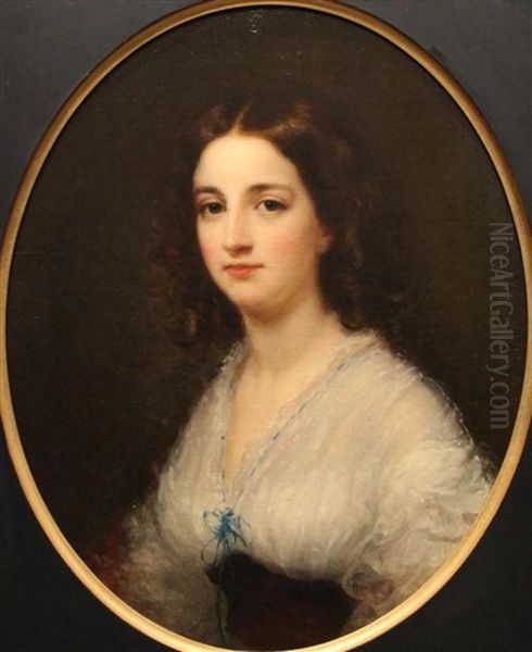 Ideal Head Oil Painting by George Augustus Baker Jr.