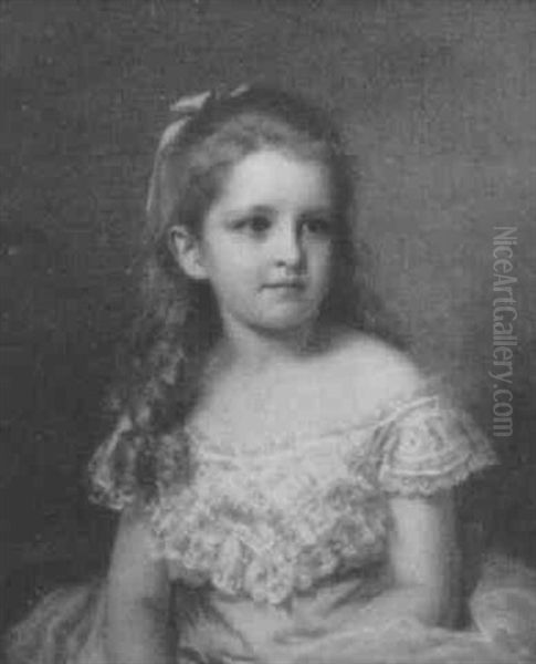 Portrait Of Gayle Smythe Oil Painting by George Augustus Baker Jr.