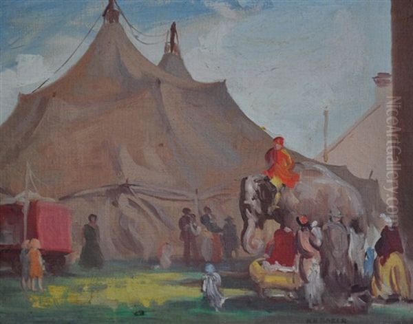 Fairground Oil Painting by Normand H. Baker