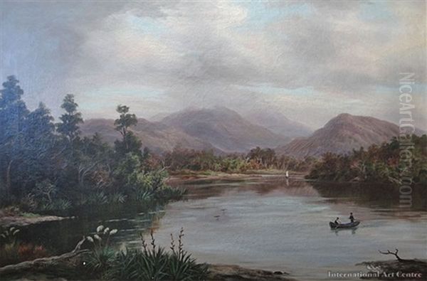 Lake Kaniere Oil Painting by William George Baker