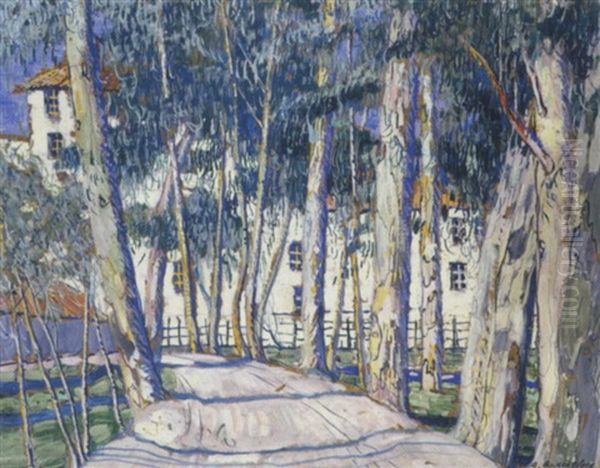 The French House Oil Painting by Arthur Baker-Clack