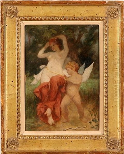 Venus And Cupid Oil Painting by Leon Bakst