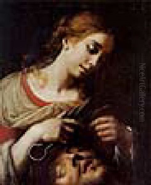 Dalila E Samsone Oil Painting by Mario Balassi