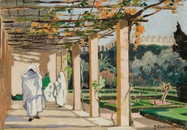 Femmes Voilees Oil Painting by Jean Baldoui