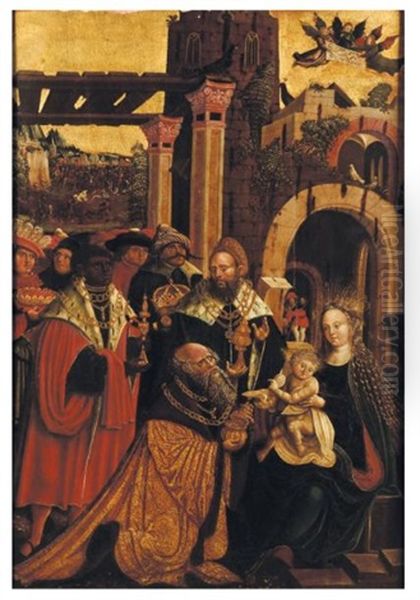 Les Rois Mages Oil Painting by Hans Baldung Grien