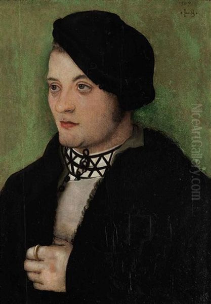 Portrait Of A Young Man With His Head Turned To The Left Oil Painting by Hans Baldung Grien