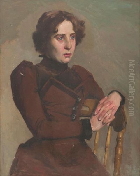 The Sitter Oil Painting by Alice Marian Ellen Bale