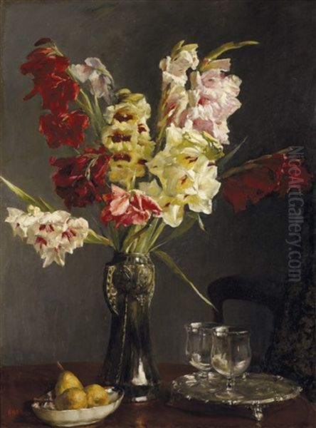 Gladioli Oil Painting by Alice Marian Ellen Bale