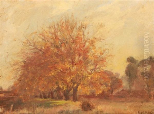 Autumn Oil Painting by Alice Marian Ellen Bale