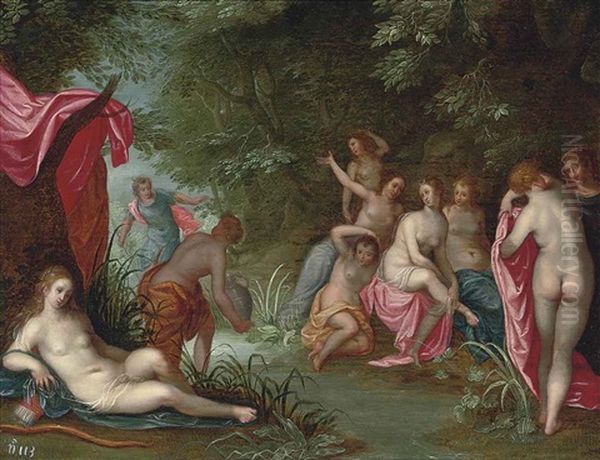 Diana And Actaeon Oil Painting by Hendrik van Balen the Elder