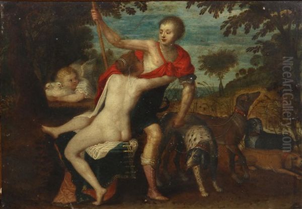 Venus And Adonis Oil Painting by Hendrik van Balen the Elder