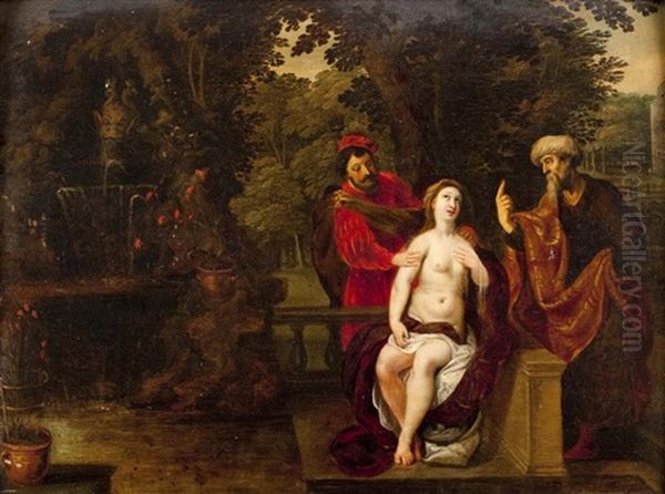 Suzanne Et Les Vieillards Oil Painting by Hendrik van Balen the Elder