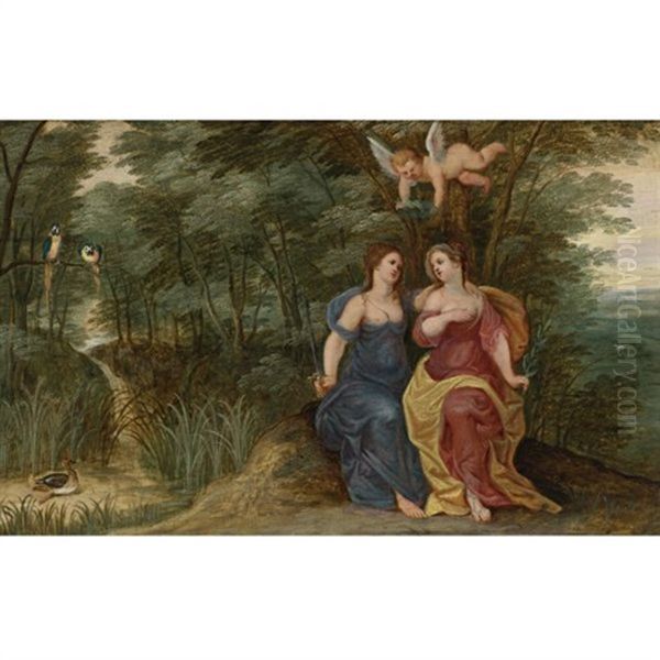 Justice And Peace Oil Painting by Hendrik van Balen the Elder