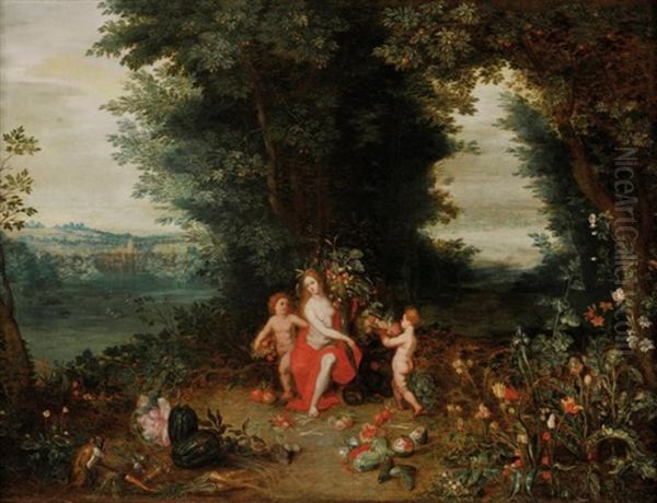 Allegorie De La Terre Oil Painting by Hendrik van Balen the Younger