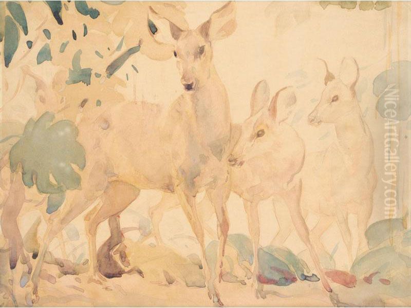 Under The Leaves Oil Painting by Dorothy Adamson