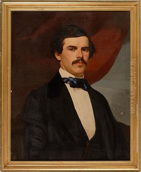Bust Portrait Of Freeman Cobb Oil Painting by Giddings Hyde Ballou