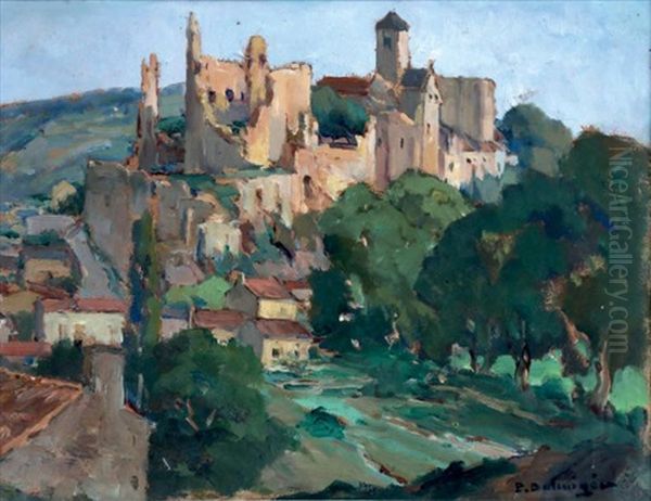Village De Provence Oil Painting by Paul-Marcel Candies Balmigere