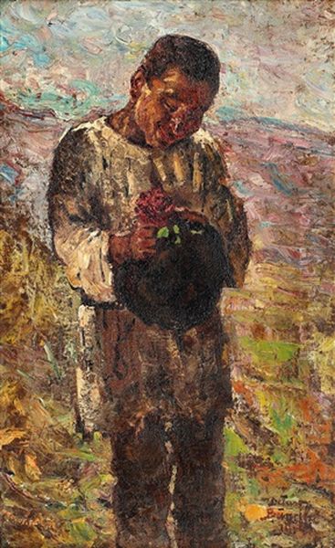 Indragostit Oil Painting by Octav Bancila