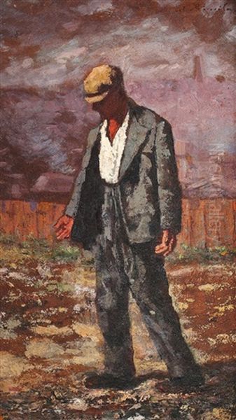Glasul Pamantului Oil Painting by Octav Bancila
