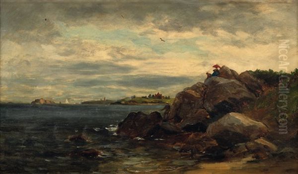 Untitled (rhode Island Coastal Scene) Oil Painting by Edward Mitchell Bannister