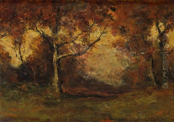 Untitled (fall Landscape) Oil Painting by Edward Mitchell Bannister