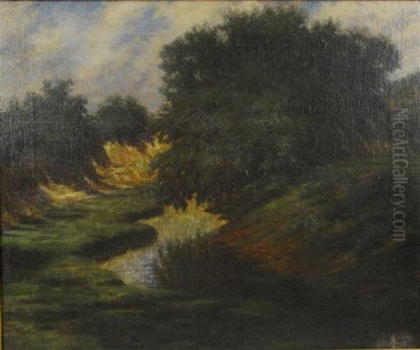 Landscape With Stream Oil Painting by Edward Mitchell Bannister