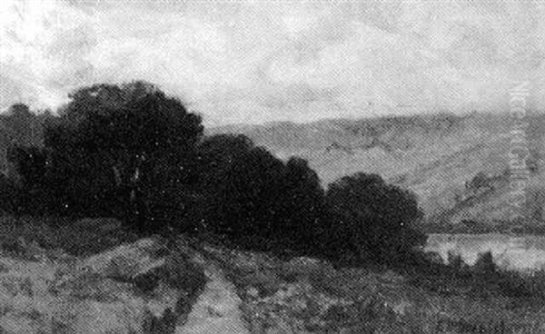 River Landscape Oil Painting by Edward Mitchell Bannister