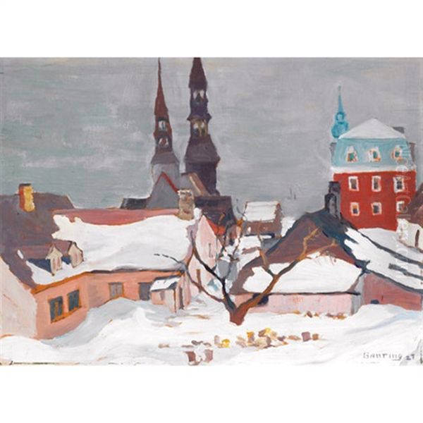 The Church, St. Jean Port Joli, Que Oil Painting by Sir Frederick Grant Banting