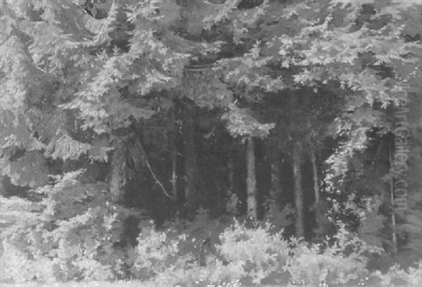 Wiese Am Waldrand Oil Painting by Carl Bantzer