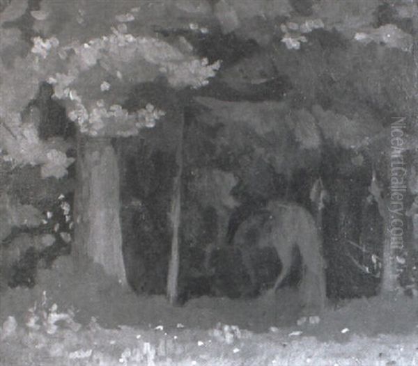 Waldreiter (study) Oil Painting by Carl Bantzer