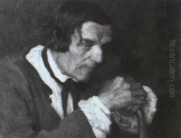 Bildnis Eines Hessischen Bauern Oil Painting by Carl Bantzer