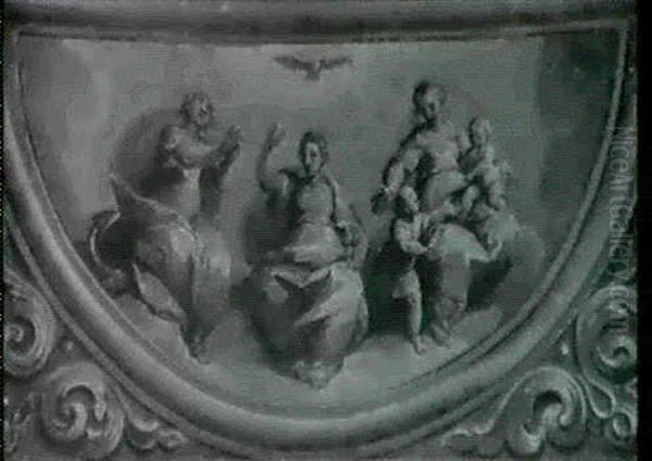 Le Tre Virtu Cristiane Oil Painting by Simone Barabino