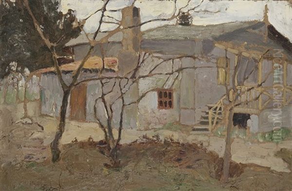 Maison Oil Painting by Vladimir Davidovich Baranoff-Rossine