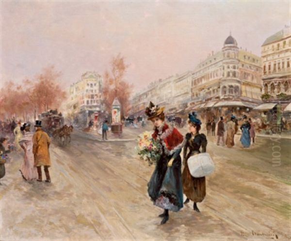 Motiv Aus Paris Oil Painting by Emil Barbarini