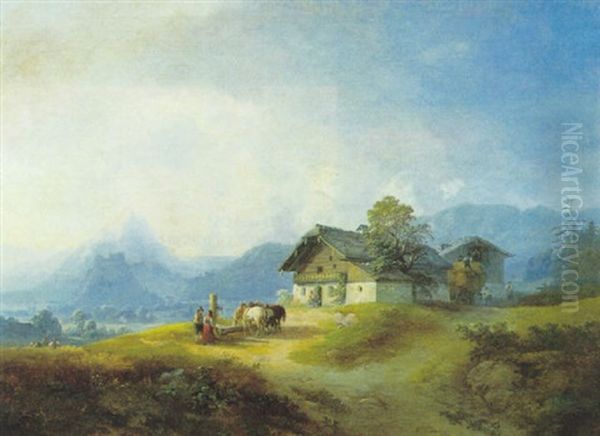 Blick Auf Kufstein Oil Painting by Franz Barbarini