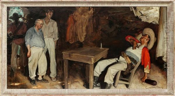 Central American Bandits Oil Painting by Mcclelland Barclay