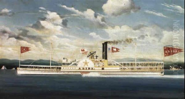 Steamboat 'alida' Oil Painting by James Bard
