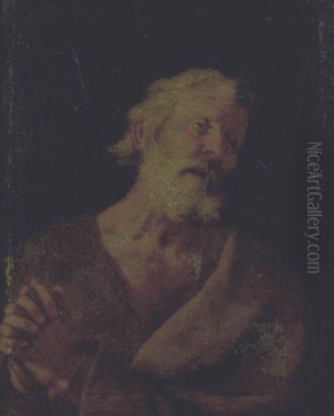 Santo Pietro In Preghiera Oil Painting by Pietro Bardellino