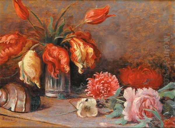 Fiori E Conchiglie Oil Painting by Dario Bardinero