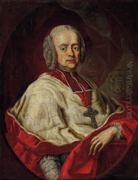 Halbportrat Von Siegmund Christof Graf Von Schrattenbach, Fursterzbischof Von Salzburg (1753 - 1771) Oil Painting by Rosa Barducci