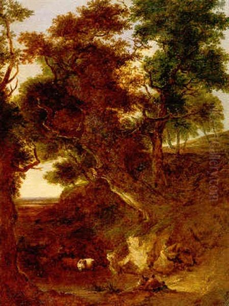 View Near Bath Hampton, Somerset Oil Painting by Benjamin Barker