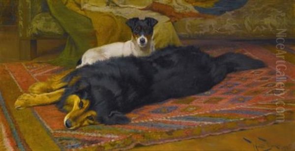 The Two Friends Oil Painting by Wright Barker