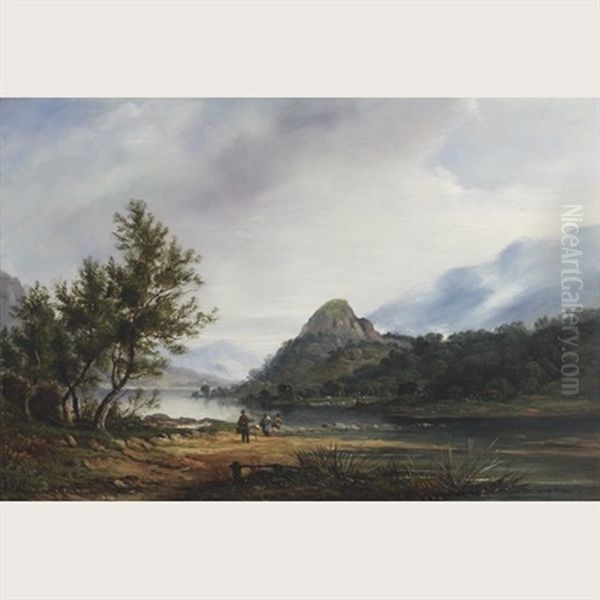 By The River Oil Painting by Adam Barland