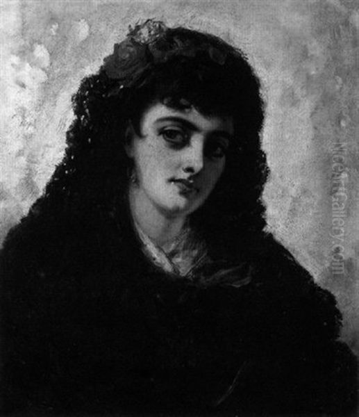 Spanish Beauty Oil Painting by Edward Charles Barnes