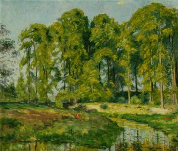 Bend In The River Oil Painting by Ernest Harrison Barnes