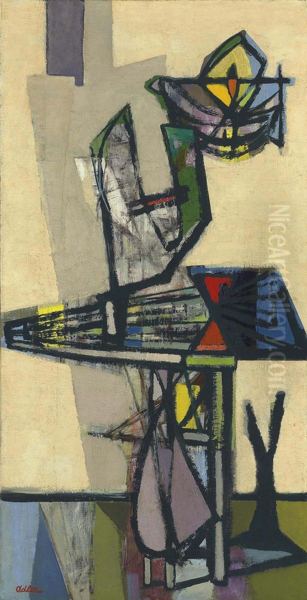 Still Life With Flame Oil Painting by Jankel Adler