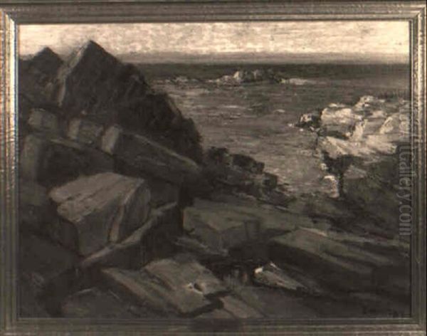 Coast Of Maine Oil Painting by Thomas P. Barnett