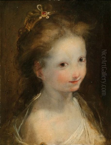 Kopfstudie Einer Jungen Frau Oil Painting by Federico Barocci