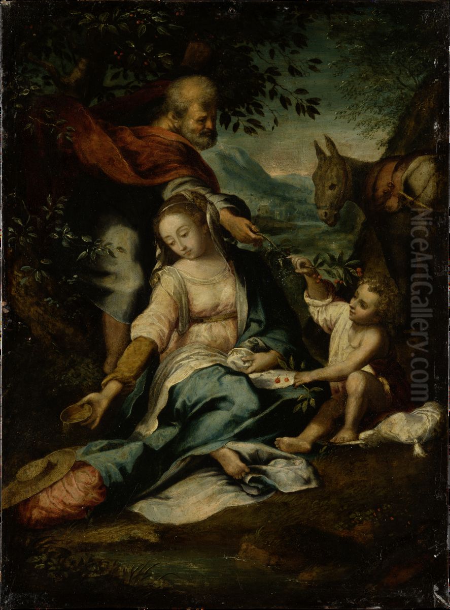 Rest On The Flight Into Egypt Oil Painting by Federico Barocci